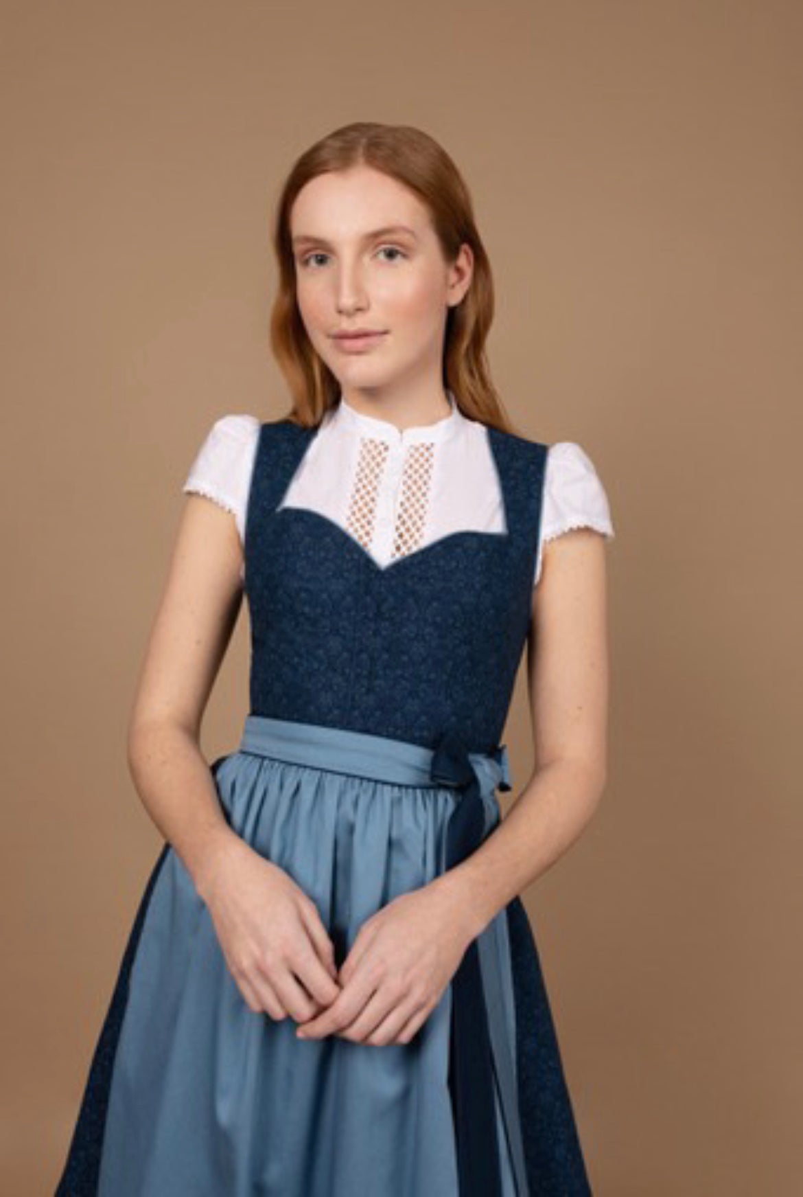 Waschdirndl Luisa col. Königsblau