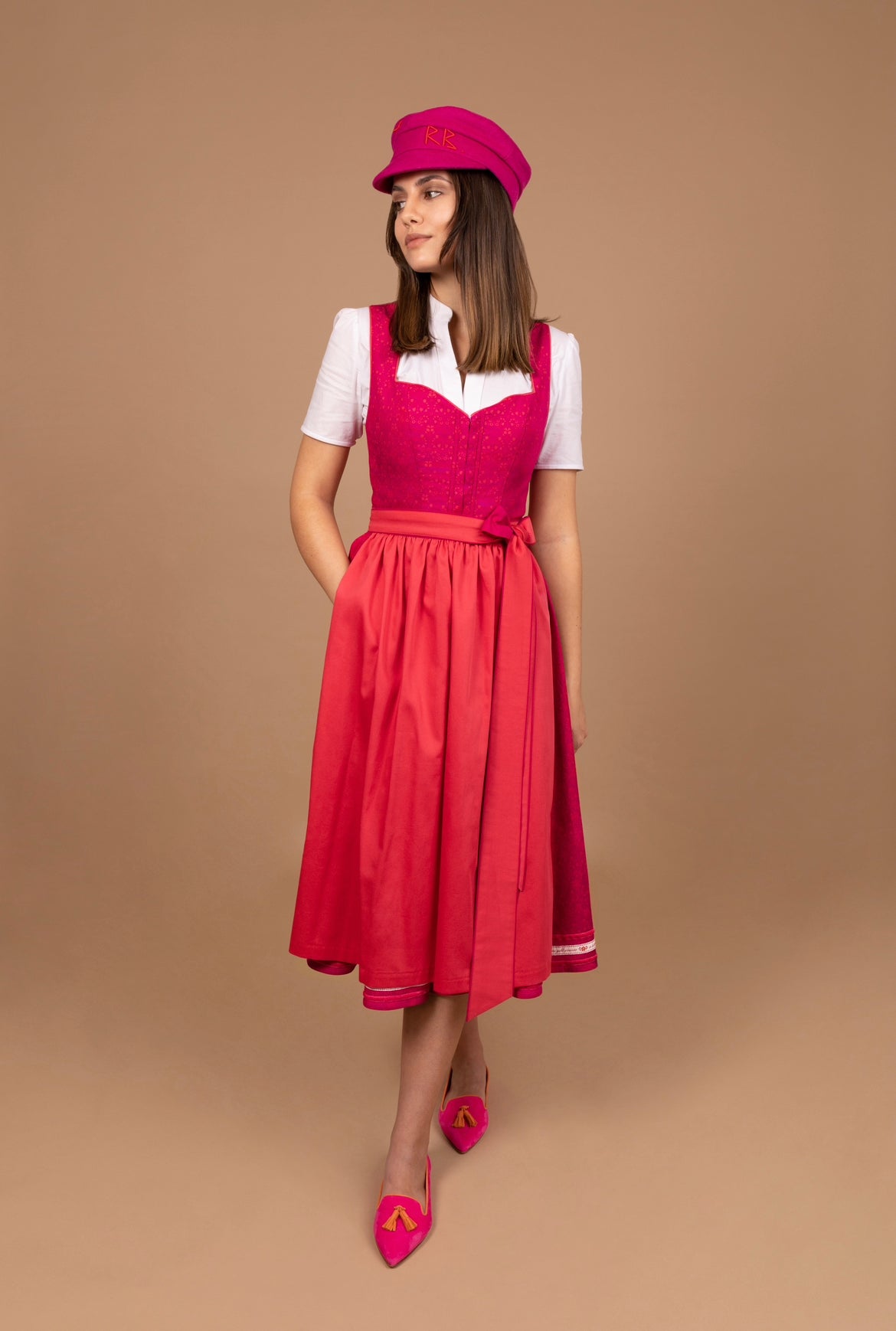 Waschdirndl Luisa col. Shocking Pink