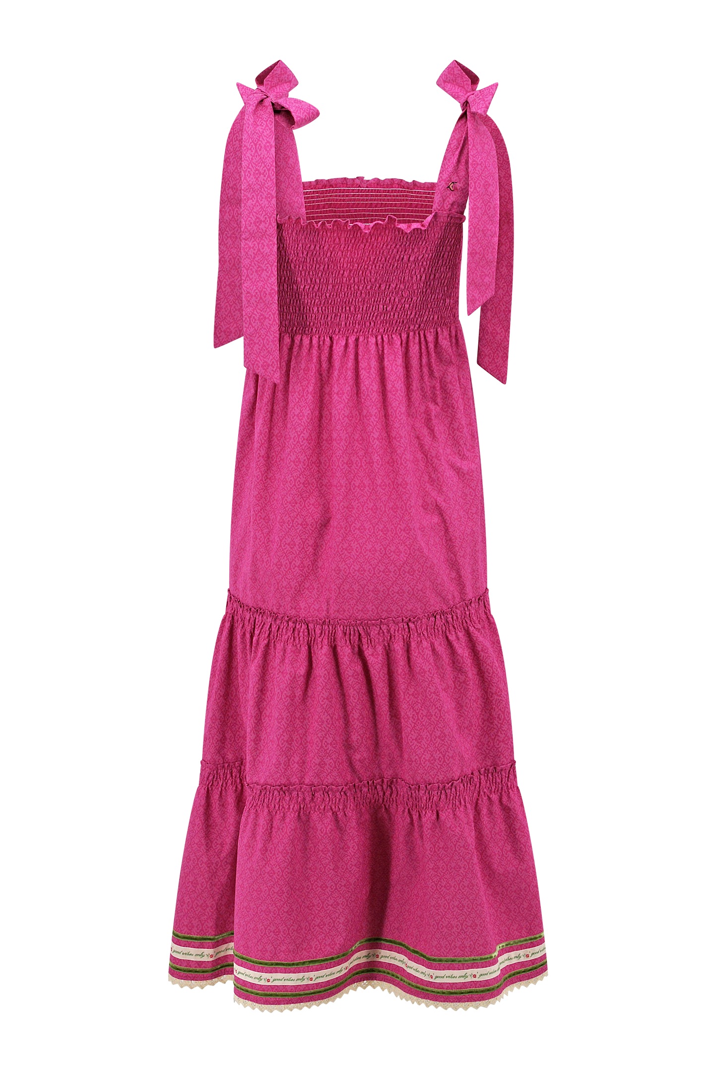 Smokkleid Midilänge col. Super Pink